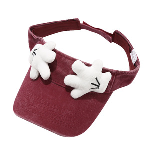 Casquette de soleil Mickey Mouse en jean à bord court, respirante, pour femme, protection extérieure, accessoire de mode - Product Image 4