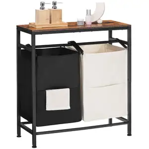 Vendite calde <span class=keywords><strong>bagno</strong></span> camera da letto <span class=keywords><strong>Design</strong></span> moderno cesto portabiancheria a 2 sezioni - Product Image 1