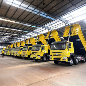 Refurbished Howo 375Hp <b>12</b>-Wheel 40 Ton Heavy Dump Truck Diesel Fuel Rear Camera RHD/LHD 8X4 6x4 Howo Dump Trucks Used - Product Image 1