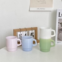 Tasse à café en verre de jade personnalisée avec poignée, pour la maison, le bureau, les voyages, tasse à thé en verre borosilicate de haute qualité, pour le petit-déjeuner