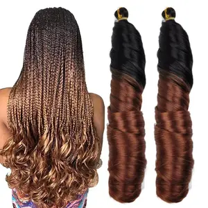 Julianna Pony Style 24 30Inch Blonde Silky Loose Wave Spiral Attachment Spanish French Curl Braiding Hair Extensions