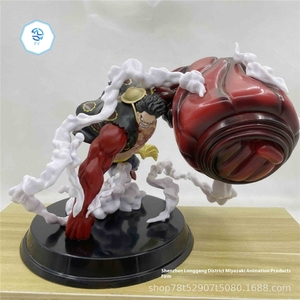 Venta al por mayor una de las piezas Wano Country Fourth Gear Luffy Great Ape King Spear Big Fist Figura 25cm PVC Gk Ornament Box Custom ODM - Product Image 2