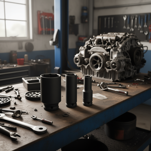 Jeu de clés à douille à chocs Fervi 10 mm 12 mm 14 mm à encoche profonde pour réparation automobile - Product Image 3