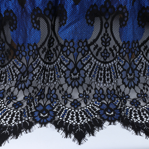 Wholesale Glitter Tulle <strong>Lace</strong> Black Luxury Eyelash Chantilly <strong>Lace</strong> <strong>Fabric</strong> For Women Wedding Dress - Product Image 1