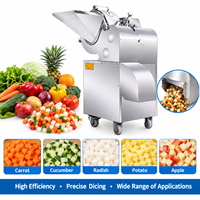 Automatische commerciële fruit- en groentesnijmachine met voedselveilige roestvrijstalen behuizing, hoge efficiëntie, 220V/380V