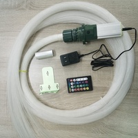 Kit de plafonnier LED RGBW extérieur étanche IP65 12W AC220V avec source lumineuse à fibres optiques mixtes 0,75 mm 1,5 mm