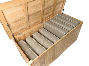 Extra Large Boîte de <span class=keywords><strong>Rangement</strong></span> Extérieure en Bois Massif-Boîte de Jardin Imperméable pour Coussins de Meubles de Patio, Jouets, Outils - Product Image 5