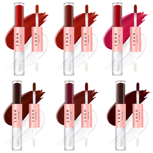 OEM/ODM 24h Wear Waterproof Smudge Resistant Kiss Proof Peel Off <b>Lip</b> Color Hydrate Shine Dual Head <b>Lip</b> Gloss <b>Lip</b> Oil - Product Image 4