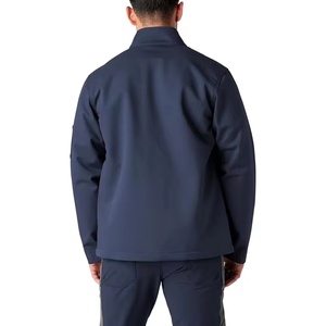 Plus Size <b>Men's</b> Blue Woven Windbreaker Zip <b>Jackets</b> With Zip Pockets - Product Image 3