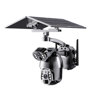 Caméra de sécurité solaire domestique à double objectif 6MP avec suivi automatique PTZ, caméra réseau avec panneau solaire 12W et batterie 9600mAh - Product Image 2
