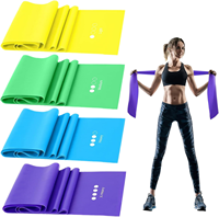 Juego de Bandas de Resistencia TPE GIEMIT - 4 Niveles para Yoga, Pilates y Fisioterapia