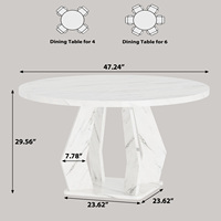 Ensemble de table à manger en bois moderne sur mesure, 4 places, table ronde, meubles de salle à manger pour restaurant, cuisine, maison