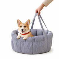Sac de transport portable à rayures pour chat et chien, idéal pour les voyages en extérieur (vente en gros)