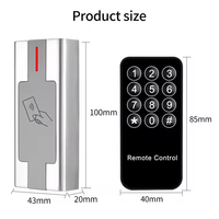 Lecteur de carte Rfid étanche IP67 125khz système de sécurité de contrôle d'accès de porte autonome avec carte principale