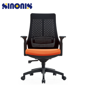 Chaise de bureau Sinonis noire ergonomique en maille confortable pour le travail - Product Image 3