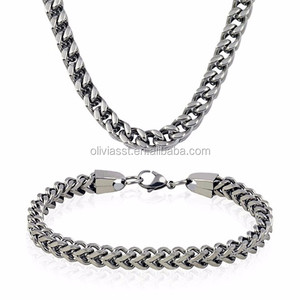 Hiphop पंक सरल डिजाइन फ्रेंको सामान पुरुषों के गहने 24k सोने स्टेनलेस स्टील श्रृंखला हार - Product Image 3