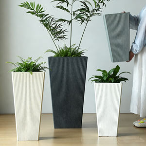 Deep High <strong>Plastic</strong> <strong>Garden</strong> Planters for Outdoor/Indoor Plants <strong>Tall</strong> Square Large Plant Pots Stackable Nordic <strong>Plastic</strong> Flower Pots - Product Image 1