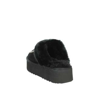 Pantuflas Sabot para Mujer, Negras, Talla 37, Forradas con Felpa Suave, para Uso en Interiores - Product Image 2