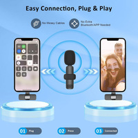 Microphone sans fil d'enregistrement à condensateur omnidirectionnel sans fil d'interface USB-C pour l'entretien vidéo Podcast Vlog