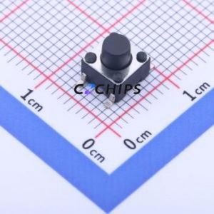 YTS1R0032GBG00 Tactile Switch SMD,6x6mm Switch Single Pole Single Throw Round Button 2.5N Vertical Mount - Product Image 1