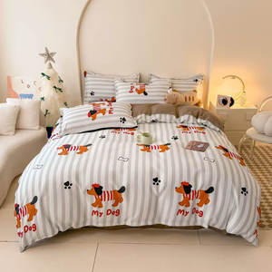 Literie de maison imprimée en microfibre de polyester lot de couette taie d'oreiller ensemble de literie - Product Image 1