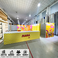 Stand d'exposition alimentaire modulaire IZEXPO, stand de vente éphémère en bois, stand d'exposition de boissons sur mesure
