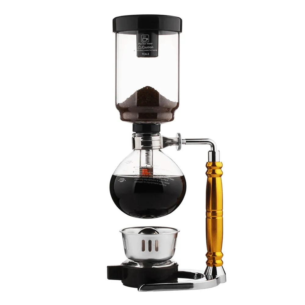 Japanese Style Siphon coffee maker Tea Siphon pot vacuum coffeemaker glass type coffee machine kahve makinas 3cup