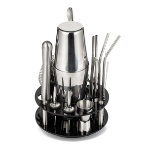 Ensemble de 14 pièces pour bar, barman, <span class=keywords><strong>mixologie</strong></span>, bouteille, outils, accessoires, ensemble de shakers à cocktail en acier inoxydable - Product Image 5
