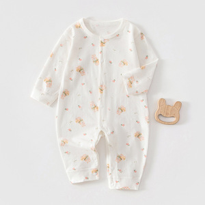Combinaison à manches longues pour bébé, en coton fin, unisexe, pour nouveau-né, catégorie A, imprimé mignon - Product Image 1