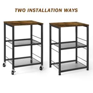 Tavolino da divano a 3 livelli con ripiano stretto per soggiorno, camera da letto, corridoio, casa - Product Image 3