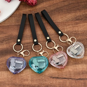 Llavero de acrílico transparente al por mayor con diseño de caja de música, instrumento musical, bonito regalo para niños, accesorio musical - Product Image 6