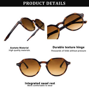 2024 lujo Premium personalización gruesa moda Gafas Sol marca gafas de sol diseñador acetato gafas de sol para mujeres - Product Image 5