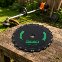 Lame de tondeuse à gazon Tuoyue 65 en acier au manganèse, tête de 9 pouces (230 mm) pour couper les troncs d'arbres, lame noire pour désherbage