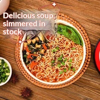 Halal Big Bowl Instant Noodles Soup Red Braised Spicy Beef Flavor Barrel Night Snack 96g*12 Henan