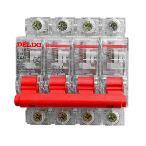 Delixi DZ47TR Miniature <b>Circuit</b> <b>Breaker</b> Transparent 4P 32A/40A/63A Three-Phase 380V Air Switch Moulded Case <b>Circuit</b> <b>Breakers</b> - Product Image 1