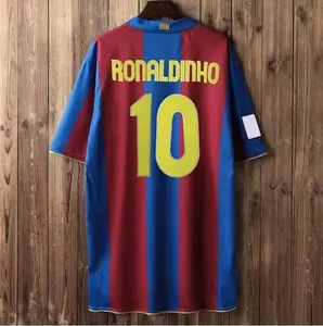 Barcelonaes maglie da calcio retrò MESSI XAVI RONALDINHO RIVALDO GUARDIOLA PUYOL Iniesta finali maillot de foot