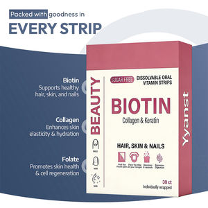 Tiras Orales de Péptidos de Colágeno Natural OEM/ODM para Adultos, Suplemento Dietético que Mejora la Elasticidad de la Piel, Hidratación, Belleza y Blanqueamiento - Product Image 4