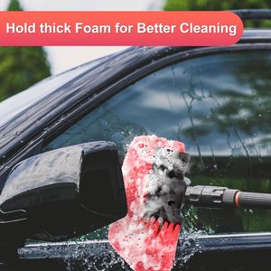 Tête de brosse de lavage de voiture avec poils doux pour le detailing, brosse de nettoyage de voiture à flux continu, équipement de lavage extérieur de voiture, 10 pouces (Rouge, 1 pièce) - Product Image 5