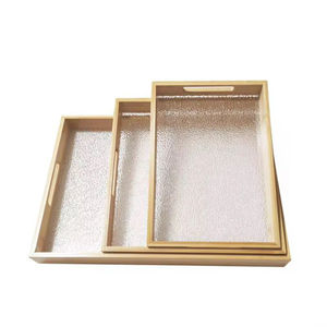 Plateau de service élégant pour aliments et collations, plateau à café, plateau décoratif pour fêtes, décoration de la maison, restaurant, hôtel - Product Image 1