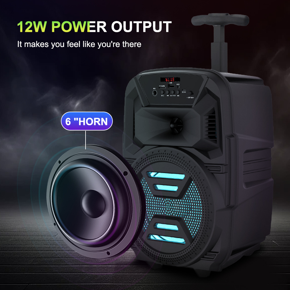 SING-E ZQS6111 Portable Outdoor Stereo with Super Bass