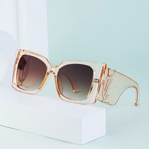 <span class=keywords><strong>Lunettes</strong></span> de soleil <span class=keywords><strong>tendance</strong></span> Partagas pour femmes, monture surdimensionnée œil de chat, protection UV400, avec logo personnalisé, vente en gros - Product Image 4