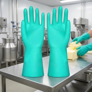 Guantes de Nitrilo Industriales <span class=keywords><strong>Aibon</strong></span> Resistentes a Químicos, Guantes de Seguridad Antideslizantes con Textura de Diamante Resistentes a Ácidos, Álcalis y Aceite - Product Image 2