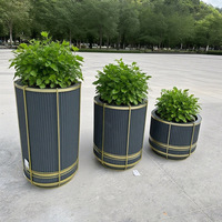 Pot Bunga Planter Serat Kaca FRP Desain Klasik Ukuran Besar Kualitas Tertinggi untuk Rumah, Taman Luar Ruangan, Pembibitan, Produk Buatan