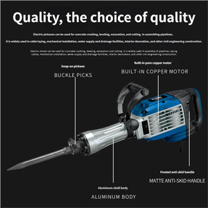 Martillo Demoledor Eléctrico y Rompedor <span class=keywords><strong>de</strong></span> Concreto - Grado Industrial y Bricolaje 220V/110V 1880W Alta Potencia - Product Image 4