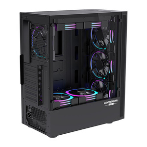 Lovingcool กรอบด้านหน้าเป็นตาข่ายกระจกนิรภัย, เคสซีพียูสำหรับเล่นเกม Atx Micro ATX <span class=keywords><strong>Mini</strong></span> <span class=keywords><strong>ITX</strong></span> PC - Product Image 3
