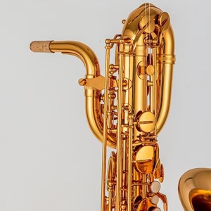 Sassofono Baritono Tonalità Mib Finitura Laccata Oro Sassofono Contrabbasso per Banda Supporto Vocale Mib Basso - Product Image 4