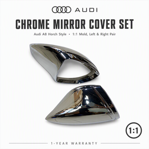 Coques de rétroviseurs <span class=keywords><strong>Hoshi</strong></span> pour Audi A8, coques de rétroviseurs plaquées haute luminosité, réfléchissantes - Product Image 3