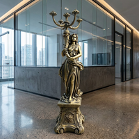 Statuette en bronze de qualité muséale - Sculpture en relief 3D de mascotte et de mode pour intérieurs de luxe, Statue en bronze
