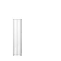 Porte-bougie en verre transparent fait main à motif vertical coupe-vent pour mariages, vente en gros, lanterne à bougie haut de gamme