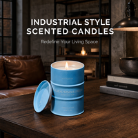 Bougie parfumée personnalisée, marque TopOne, couvercle en alliage de zinc industriel, bougie en cire de soja pour coffret cadeau de luxe, prix de gros